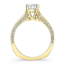 Load image into Gallery viewer, Barkev&#39;s Channel Set Princess Cut Diamond Engagement Ring
