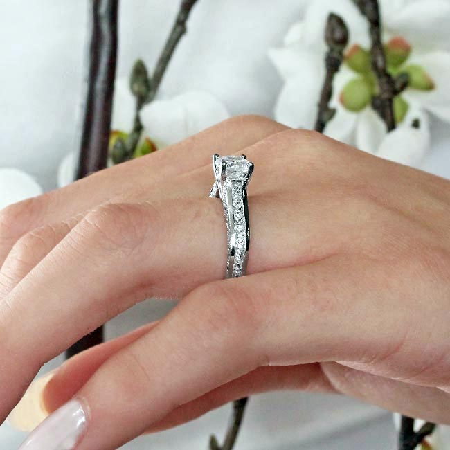 Barkev's Channel Set Princess Cut Diamond Engagement Ring