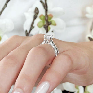 Barkev's Channel Set Princess Cut Diamond Engagement Ring