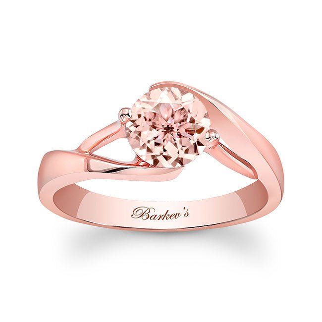 Barkev's Contemporary Round Cut Morganite Engagement Ring