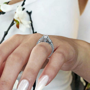 Barkev's Diamond Encrusted Petal Engagement Ring