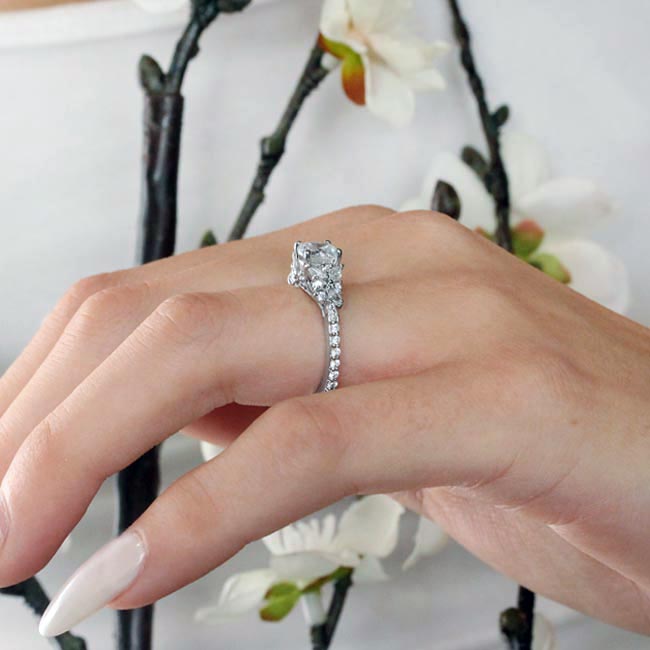 Barkev's Diamond Encrusted Petal Engagement Ring
