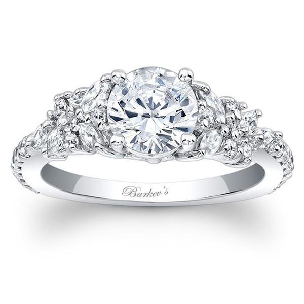 Barkev's Diamond Encrusted Petal Engagement Ring