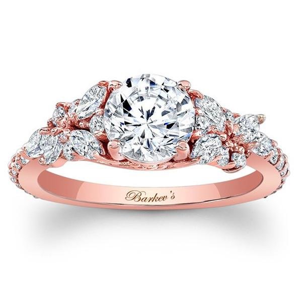 Barkev's Diamond Encrusted Petal Engagement Ring