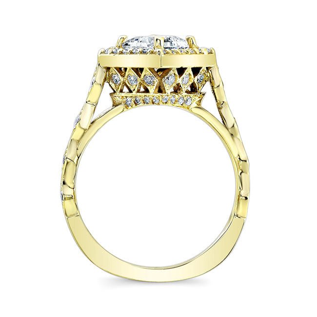 Barkev's Halo Prong Set Princess Cut Diamond Engagement Ring