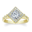 Load image into Gallery viewer, Barkev&#39;s Halo Prong Set Princess Cut Diamond Engagement Ring
