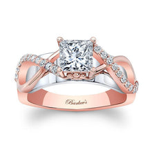 Load image into Gallery viewer, Barkev&#39;s Princess Cut Criss Cross Diamond Engagement Ring
