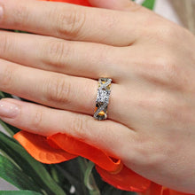 Load image into Gallery viewer, Barkev&#39;s Princess Cut Criss Cross Diamond Engagement Ring
