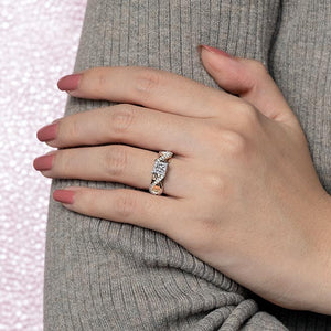 Barkev's Princess Cut Criss Cross Diamond Engagement Ring