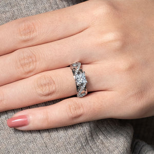Barkev's Princess Cut Criss Cross Diamond Engagement Ring