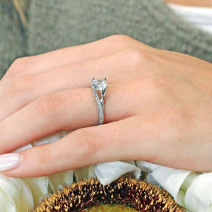 Barkev's Split Shank Cathedral Diamond Engagement Ring