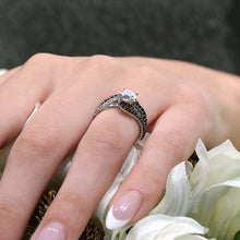 Load image into Gallery viewer, Barkev&#39;s Swirl Curved Black Diamond Wedding Band
