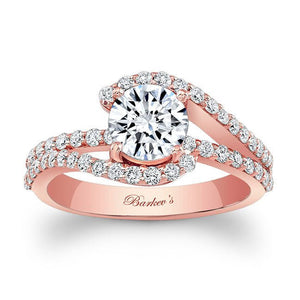 Barkev's Swirl Whisper Halo Prong Set Diamond Engagement Ring