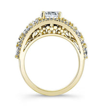Load image into Gallery viewer, Barkev&#39;s Vintage Wide Floral Diamond Engagement Ring

