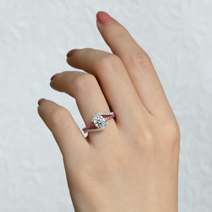 Barkev's "Whisper Halo" Pink Sapphire Diamond Engagement Ring
