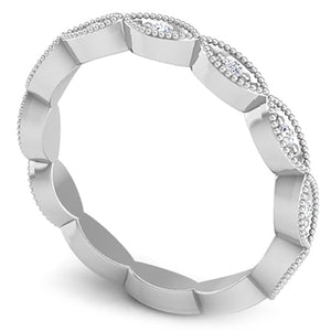 Ben Garelick Briony Milgrain Petal Diamond Wedding Ring