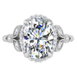 Load image into Gallery viewer, Ben Garelick Briony Oval Cut Halo Nature Inspired Leaf Diamond Engagement Ring
