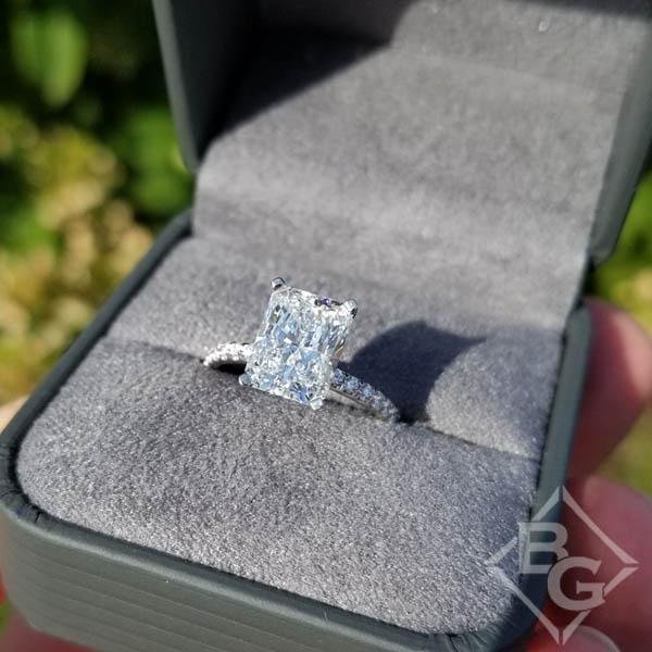 Ben Garelick Elongated Radiant Diamond Engagement Ring