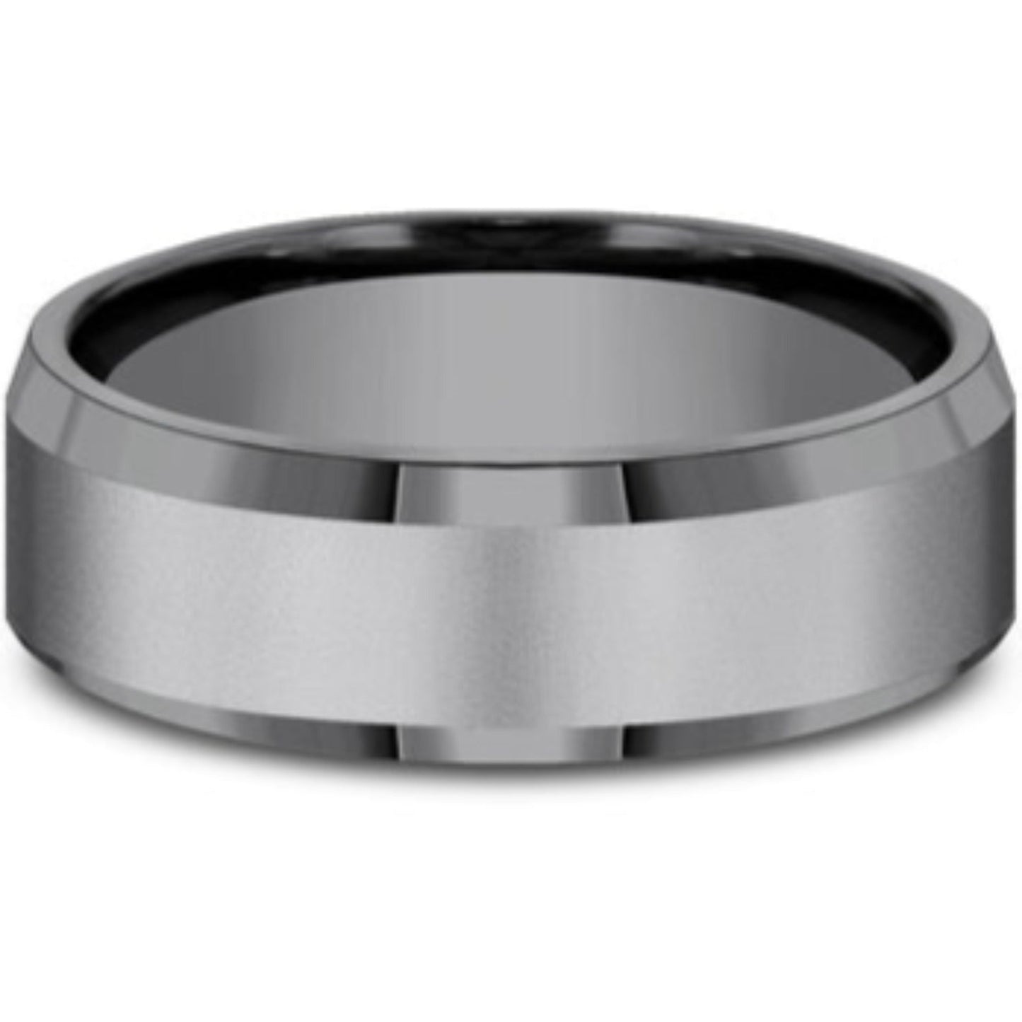 Benchmark Satin Finish Center Wedding Band