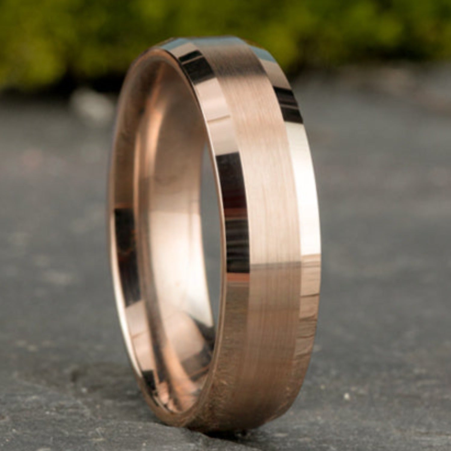 Benchmark Satin Finish Center Wedding Band