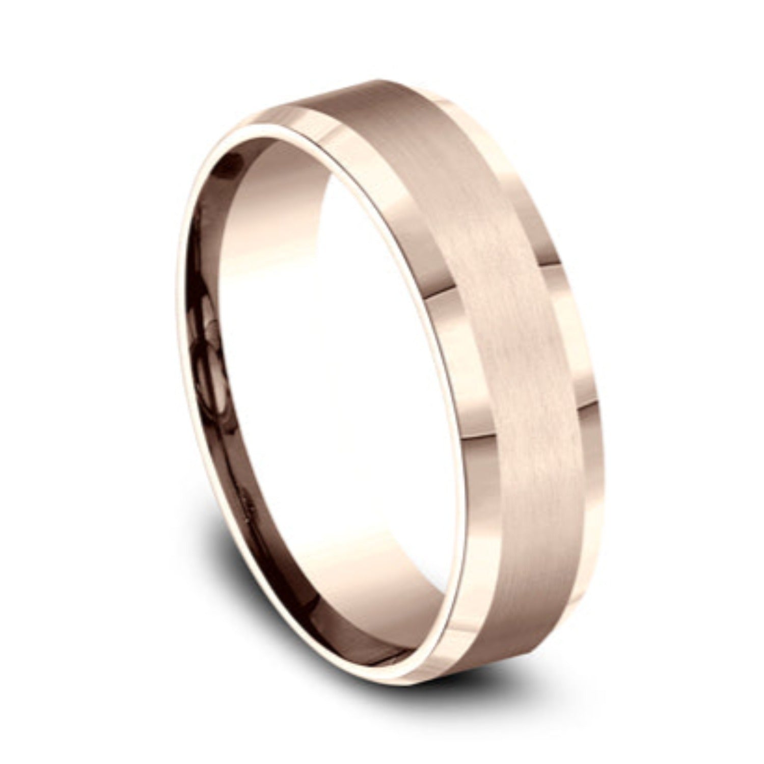 Benchmark Satin Finish Center Wedding Band