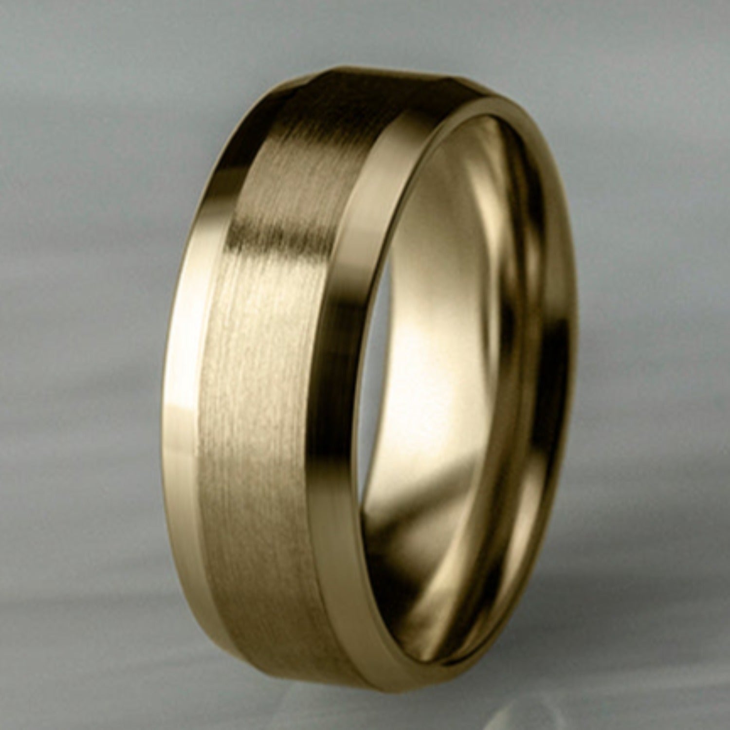 Benchmark Satin Finish Center Wedding Band