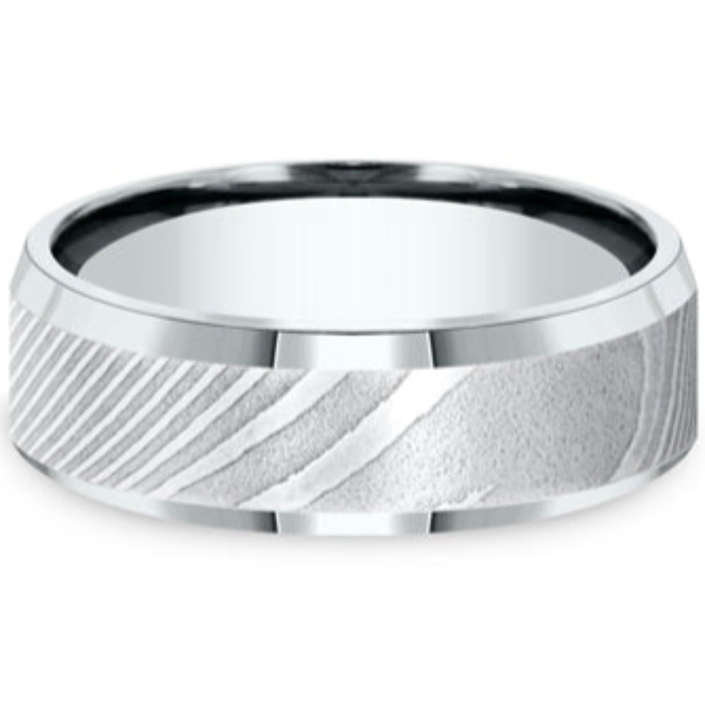 Benchmark Satin Finish Center Wedding Band