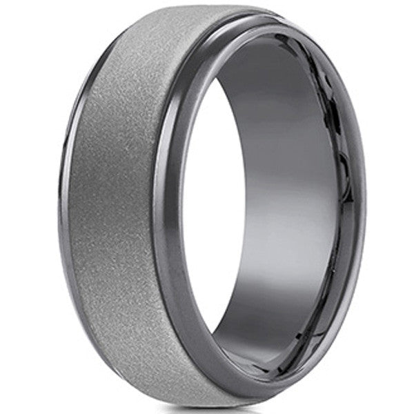 Benchmark Tantalum Powder Coated Men's Wedding Band