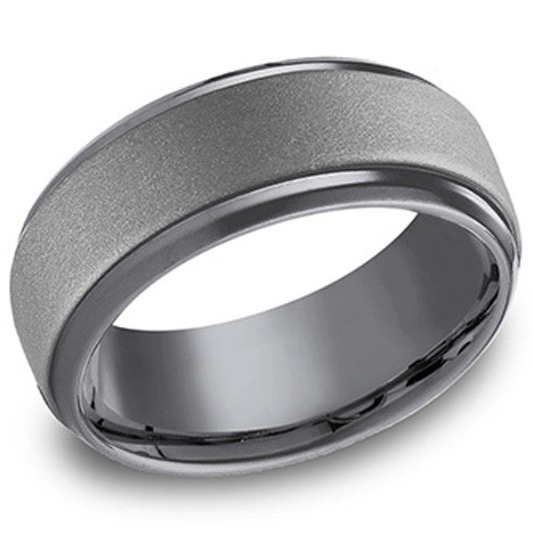 Benchmark Tantalum Powder Coated Men's Wedding Band