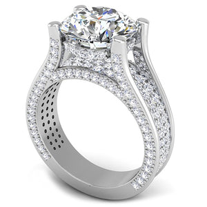 BGLG Cobble Hill 4.0 Carat Round Lab-Grown Tension Style Diamond Engagement Ring