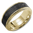 Load image into Gallery viewer, Bleu Royale Black Carbon &amp; Rope Texture Wedding Band
