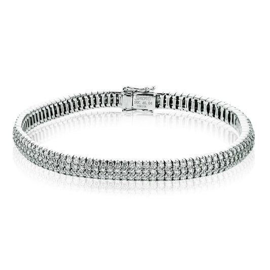 Simon G. White Gold Pave Wide Diamond Bracelet