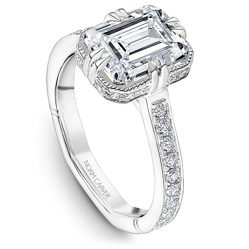 Noam Carver White Gold Vintage Style Diamond Engagement Ring
