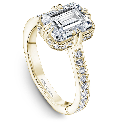 Noam Carver Yellow Gold Vintage Style Diamond Engagement Ring