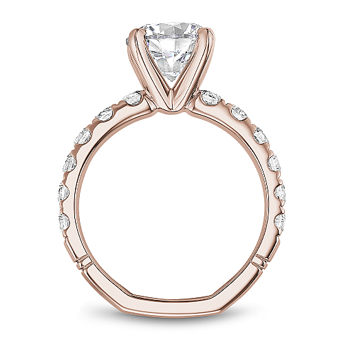 Noam Carver Rose Gold Shared Prong Set Diamond Engagement Ring