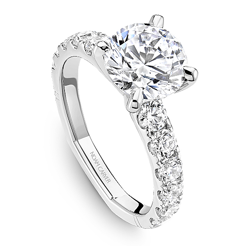 Noam Carver White Gold Shared Prong Set Diamond Engagement Ring