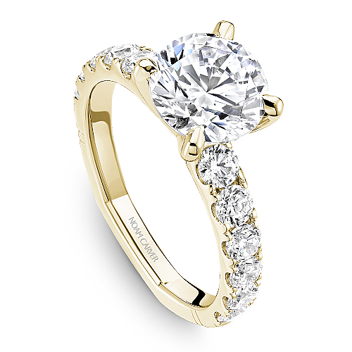 Noam Carver Yellow Gold Shared Prong Set Diamond Engagement Ring