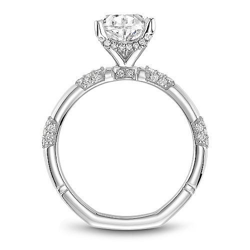 Noam Carver White Gold Contemporary Station Style Diamond Engagement Ring