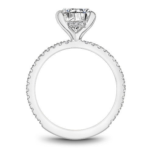 Noam Carver White Gold Hidden Halo French Set Diamond Engagement Ring