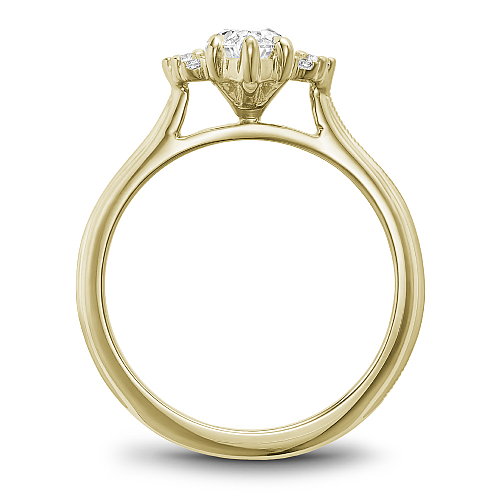 Noam Carver Yellow Gold Knife Edge Diamond Engagement Ring