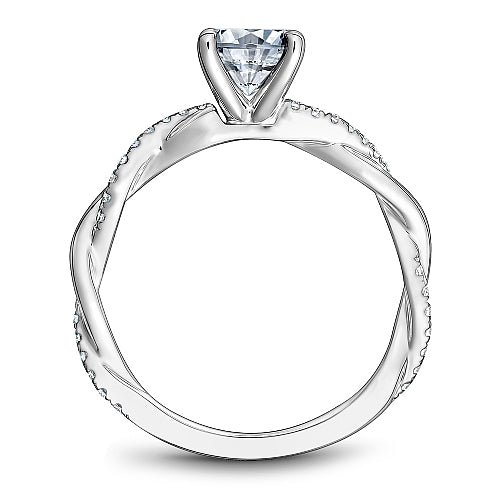 Noam Carver White Gold Round Cut Twist Diamond Engagement Ring