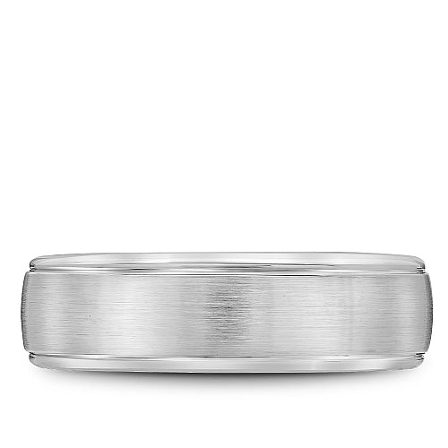 Bleu Royale 14K White Gold Sandpaper Finish Men's Wedding Band