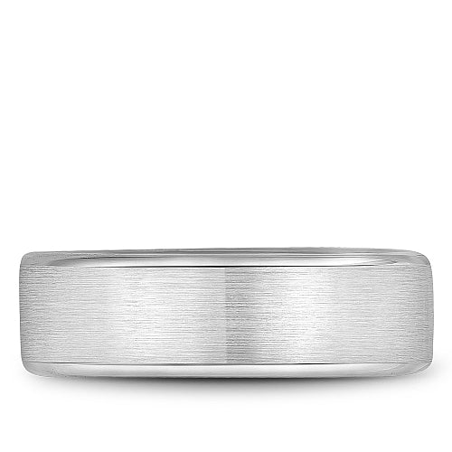 Bleu Royale White Gold Sandpaper Finish Outside High Polish Interior Wedding Band