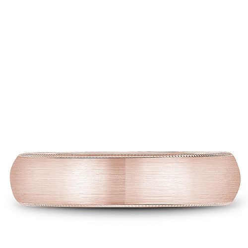 Bleu Royale Rose Gold Sandpaper Top Wedding Band