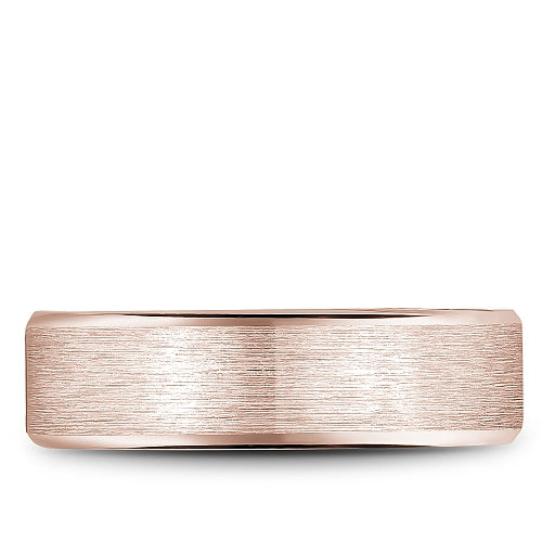 Bleu Royale Satin Finish Rose Gold with Tantalum Inside Wedding Band