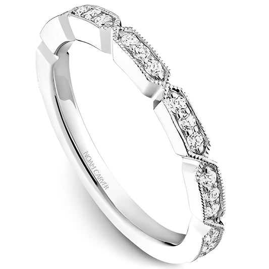 Noam Carver Vintage Style Wedding Band with Milgrain Details