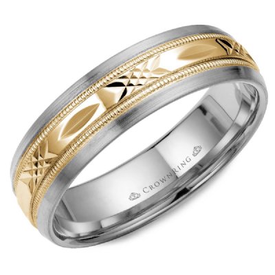 CrownRing Criss Cross Wedding Band