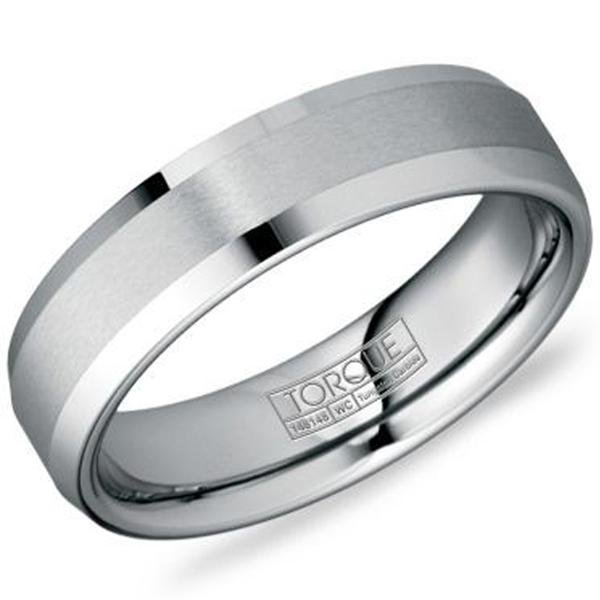 CrownRing Torque 6MM Satin Finished Tungsten Wedding Band