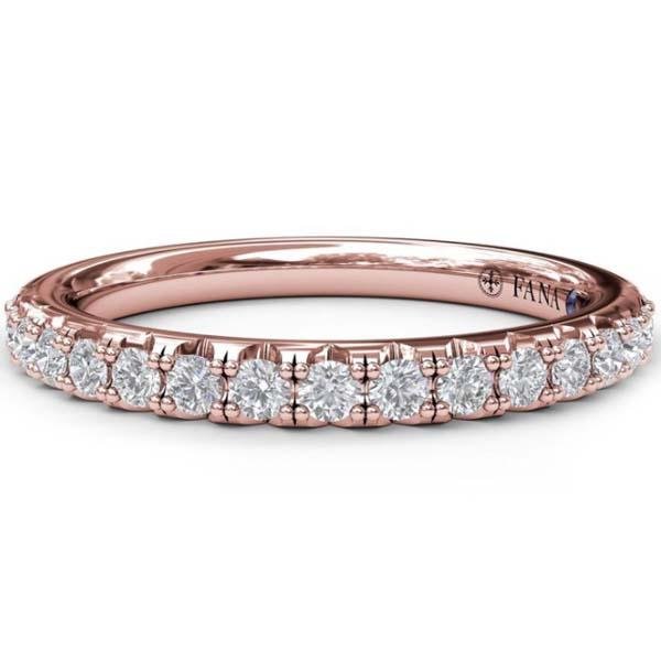 Fana Shared Prong Set Round Cut Diamond Wedding Band