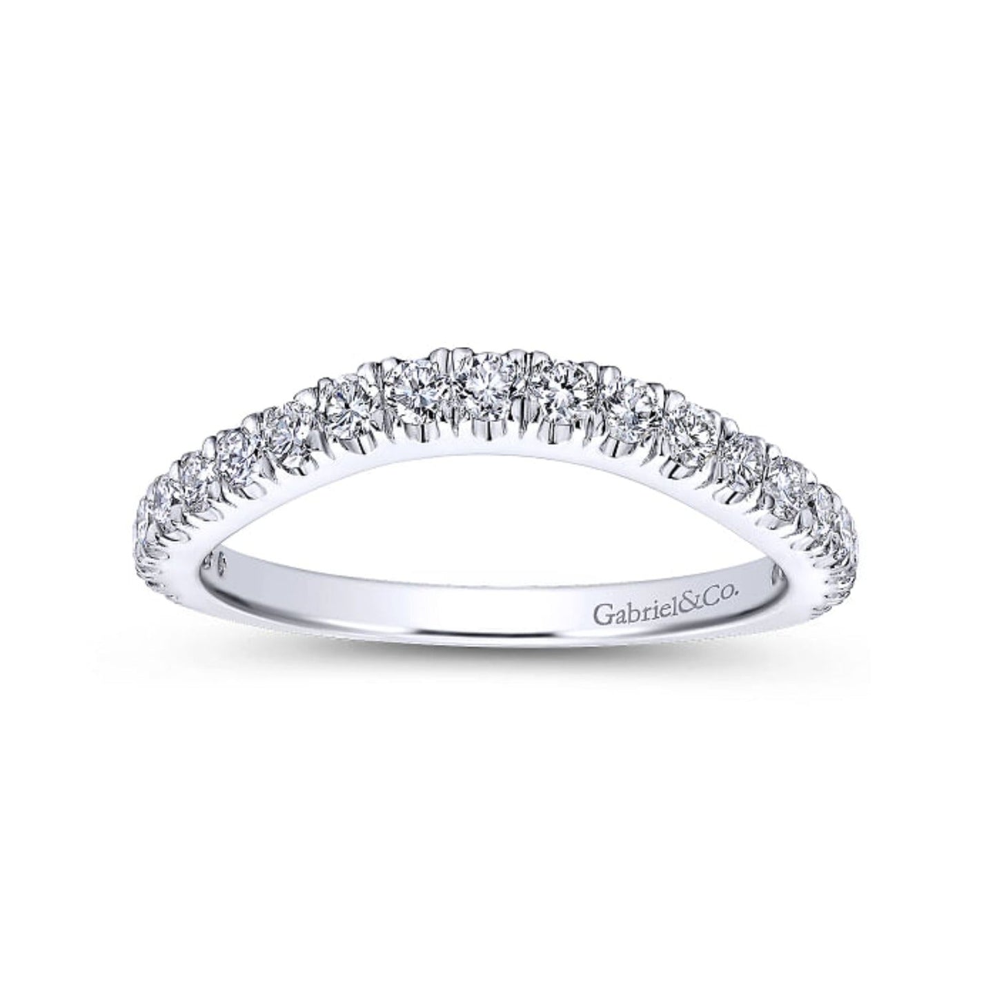 Gabriel & Co. "Bleecker" Curved Diamond Wedding Band